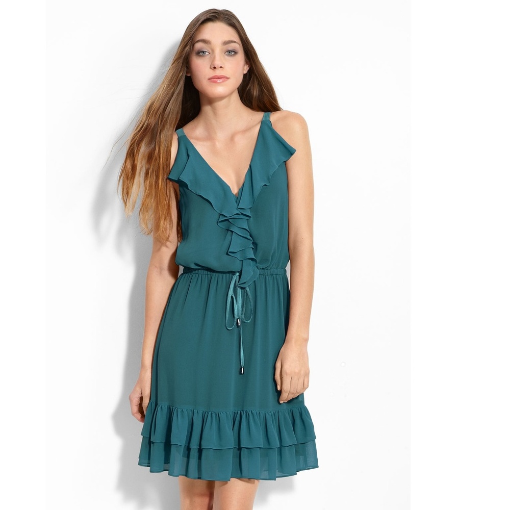 Pure Sugar Teal Ruffled Flirty Dress Size XS